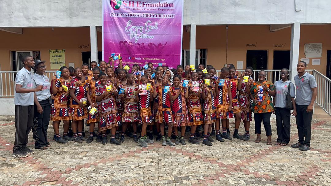 Girls celebrating International Girl Child Day